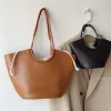 Elena Handbags Retro Leather Minimalistic Work Tote