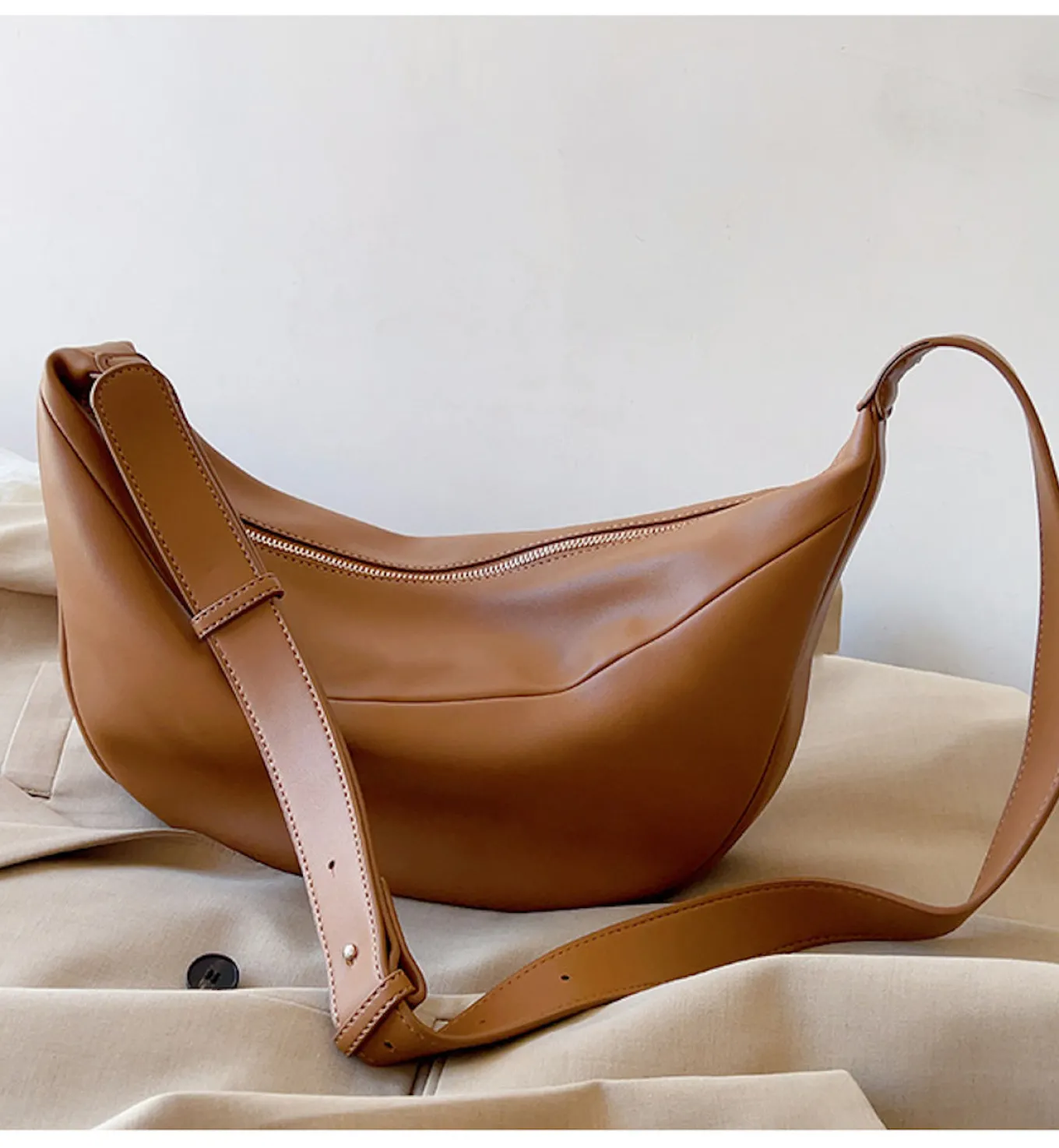 Elena Handbags Retro Leather Hobo Sling Bag