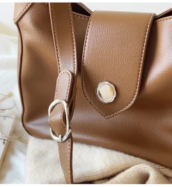 Elena Handbags Retro Leather Messenger Tote Bag