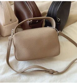 Elena Handbags Retro Leather Camera Shoulder Bag