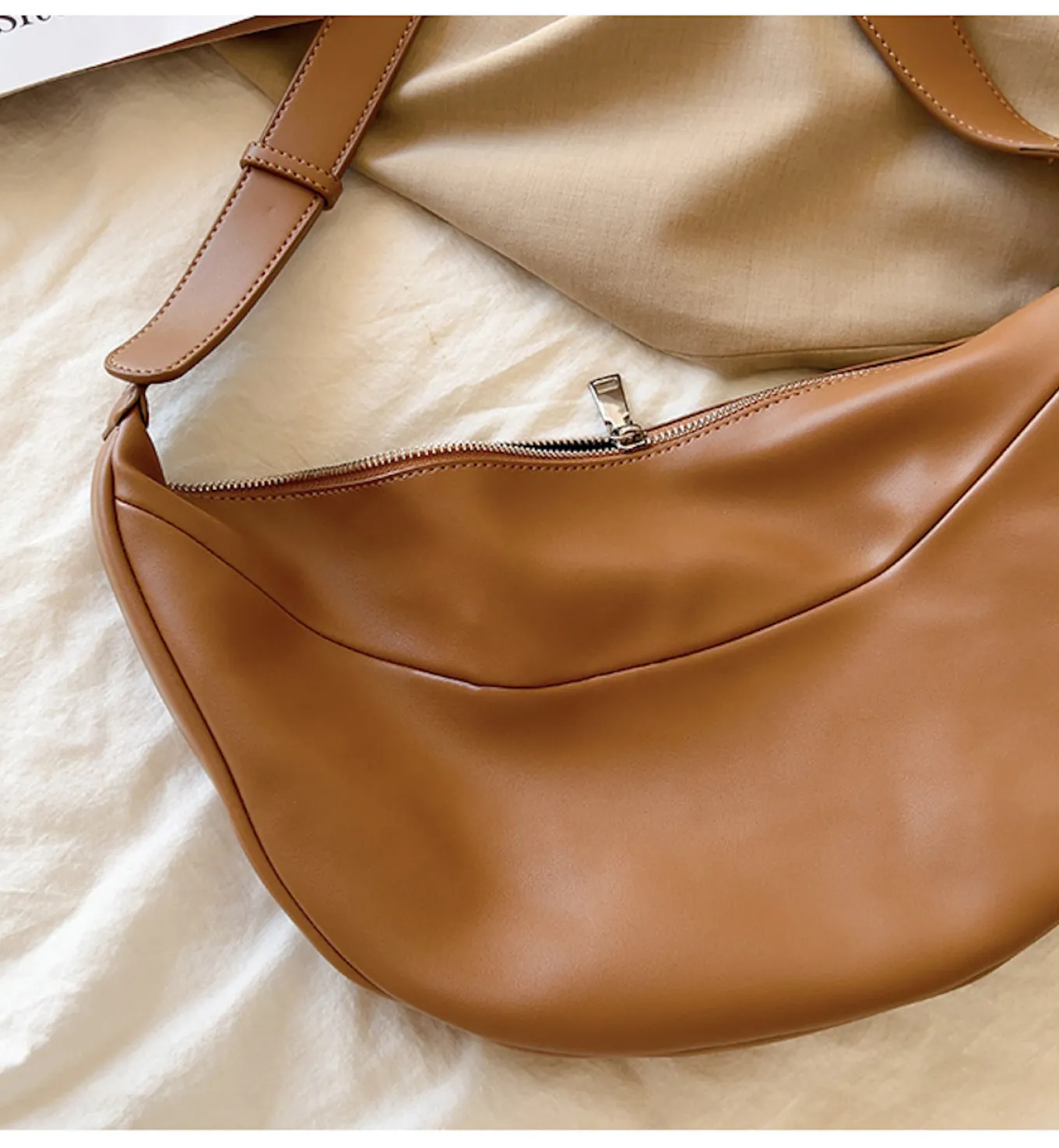 Elena Handbags Retro Leather Hobo Sling Bag