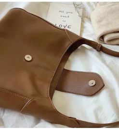 Elena Handbags Retro Leather Messenger Tote Bag
