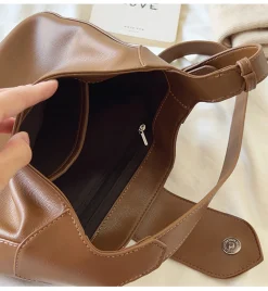 Elena Handbags Retro Leather Messenger Tote Bag