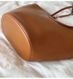 Elena Handbags Retro Leather Minimalistic Work Tote