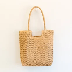 Elena Handbags Retro Straw Woven Tote Bag