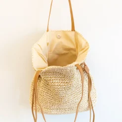 Elena Handbags Retro Straw Woven Tote Bag