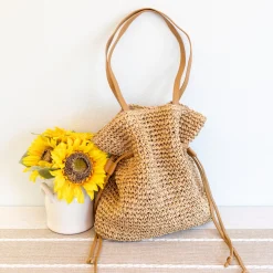Elena Handbags Retro Straw Woven Tote Bag
