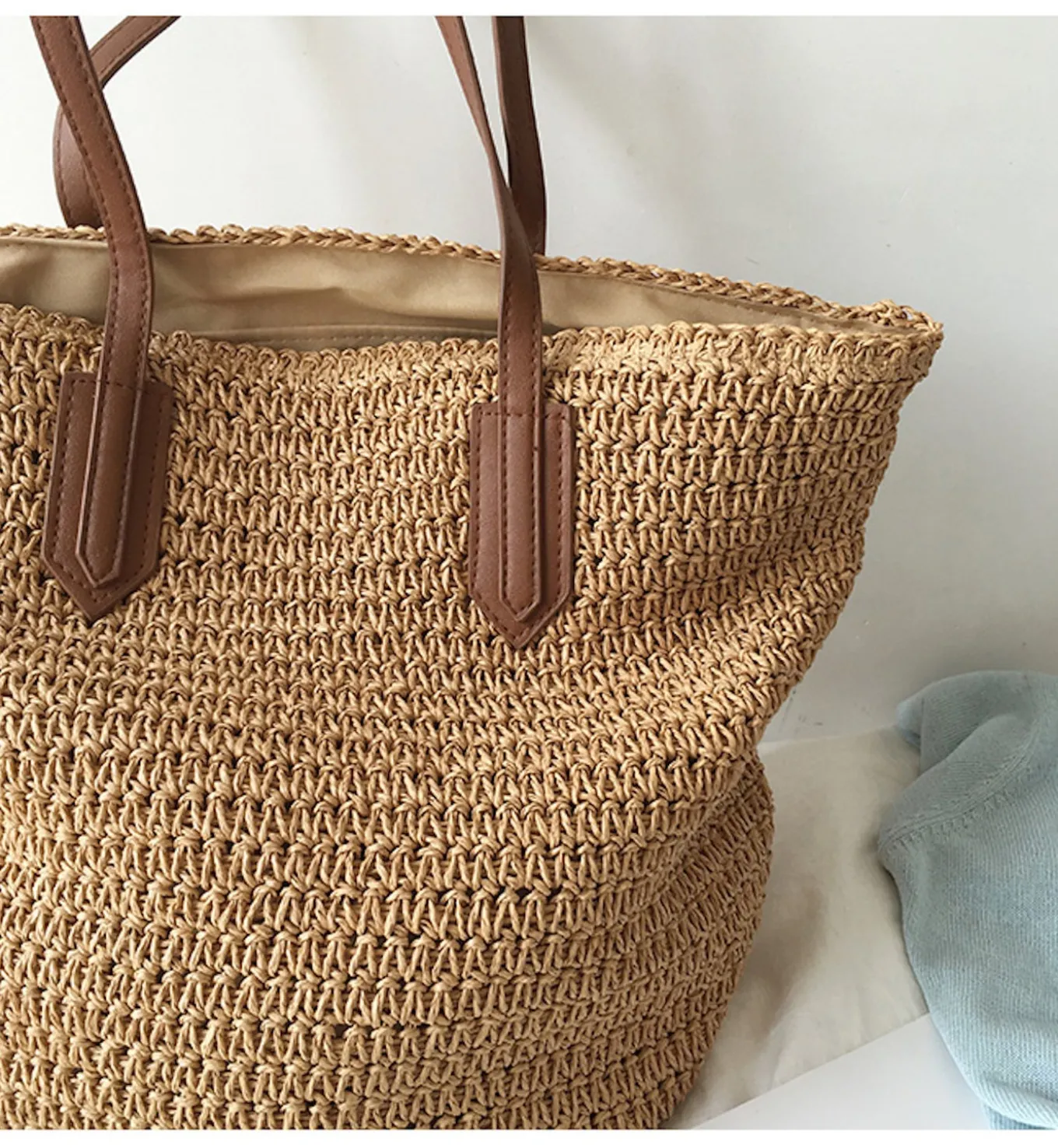 Elena Handbags Retro Straw Woven Tote Bag