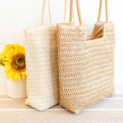 Elena Handbags Retro Straw Woven Tote Bag