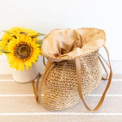 Elena Handbags Retro Straw Woven Tote Bag