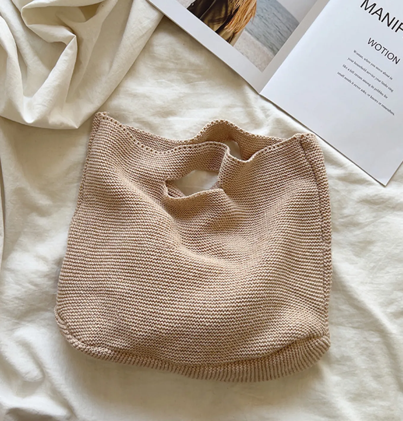Elena Handbags Retro Style Knit Handbag