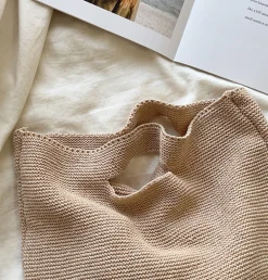 Elena Handbags Retro Style Knit Handbag