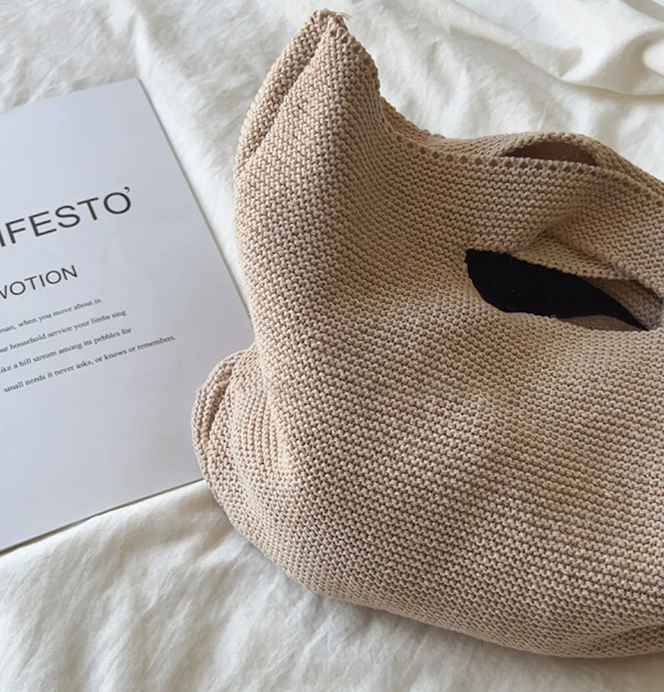 Elena Handbags Retro Style Knit Handbag