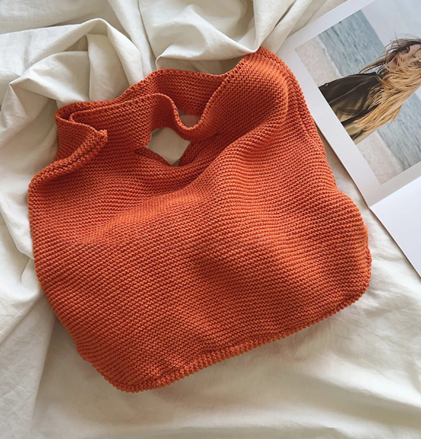 Elena Handbags Retro Style Knit Handbag