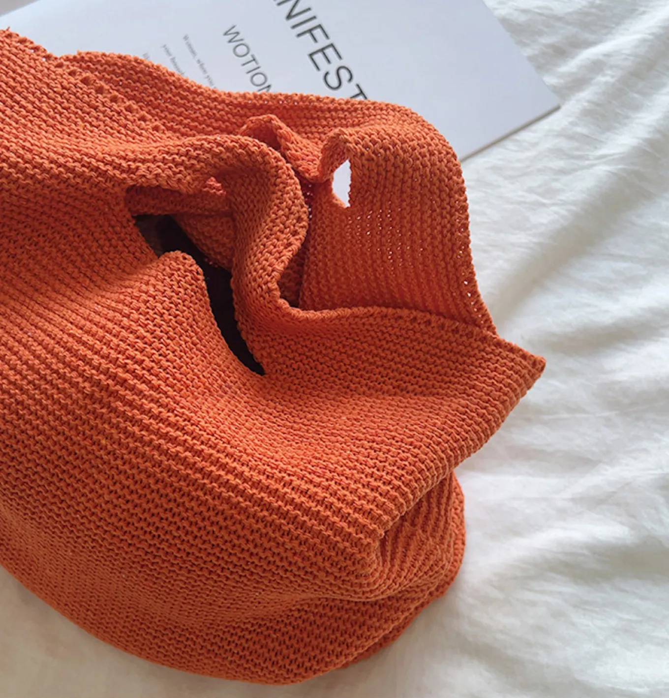 Elena Handbags Retro Style Knit Handbag