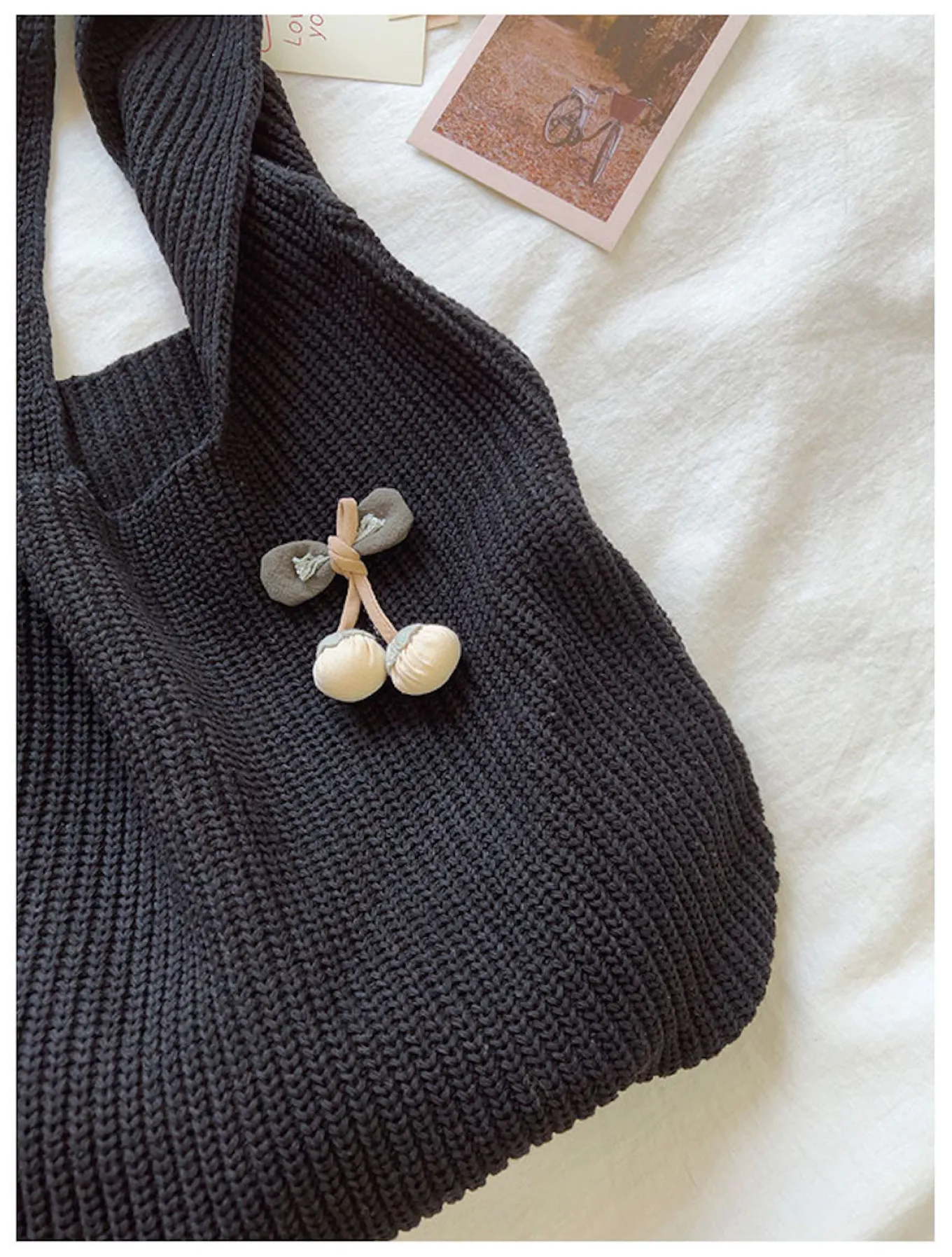 Elena Handbags Retro Twist Cotton Knitted Shoulder Bag