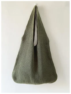 Elena Handbags Retro Twist Cotton Knitted Shoulder Bag