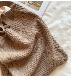 Elena Handbags Retro Twist Knit Shoulder Bag