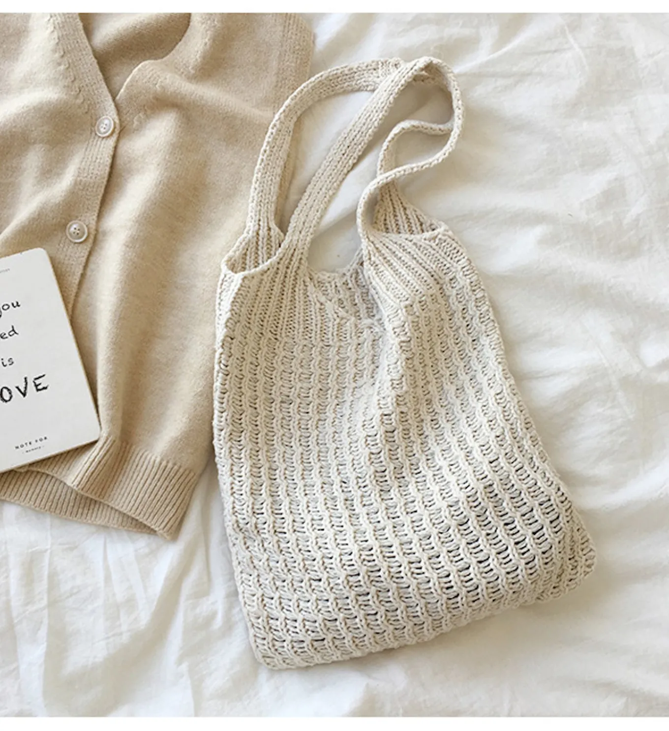 Elena Handbags Retro Twist Cotton Knitted Shoulder Bag