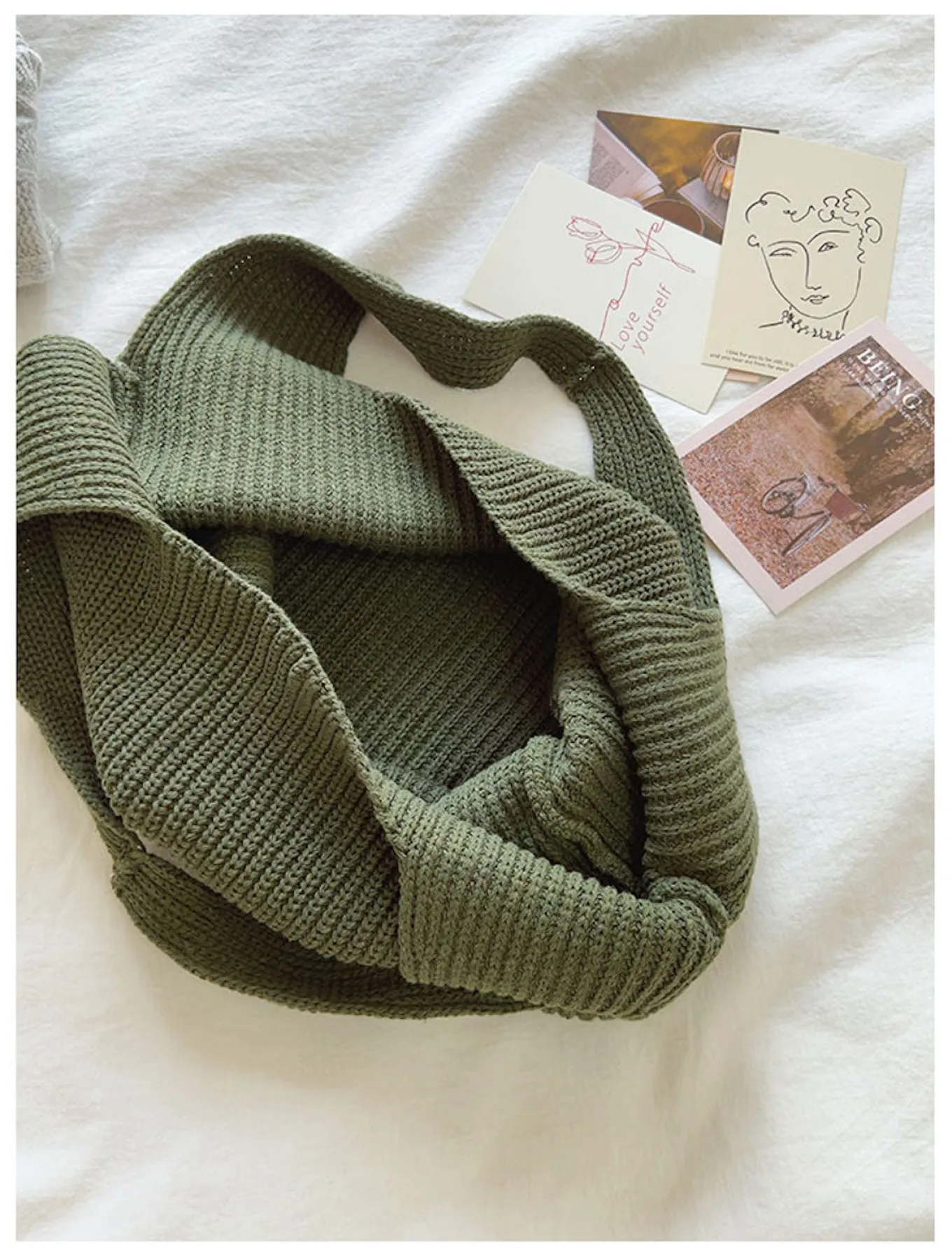 Elena Handbags Retro Twist Cotton Knitted Shoulder Bag