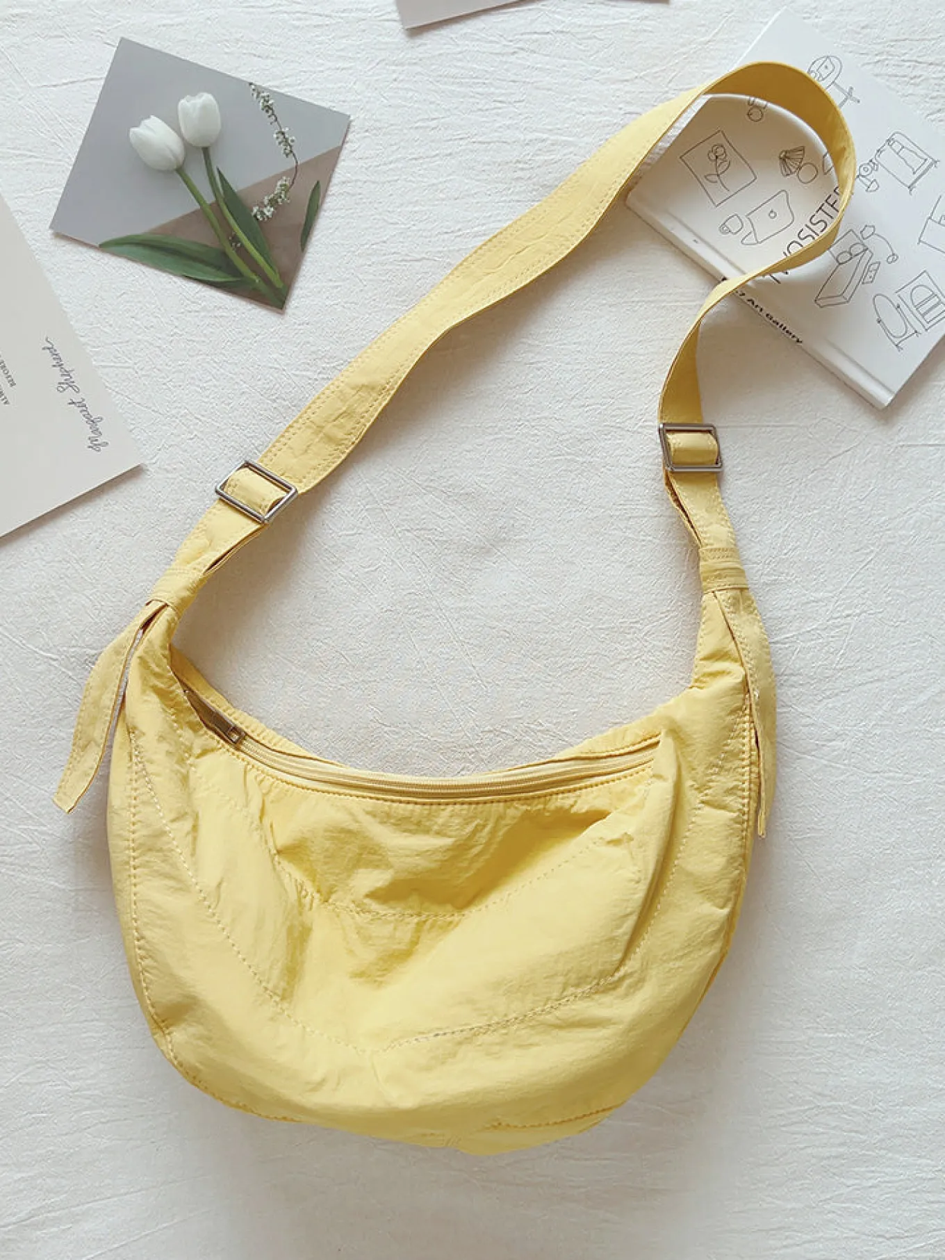 Elena Handbags Round Nylon Fashion Shoulder Bag