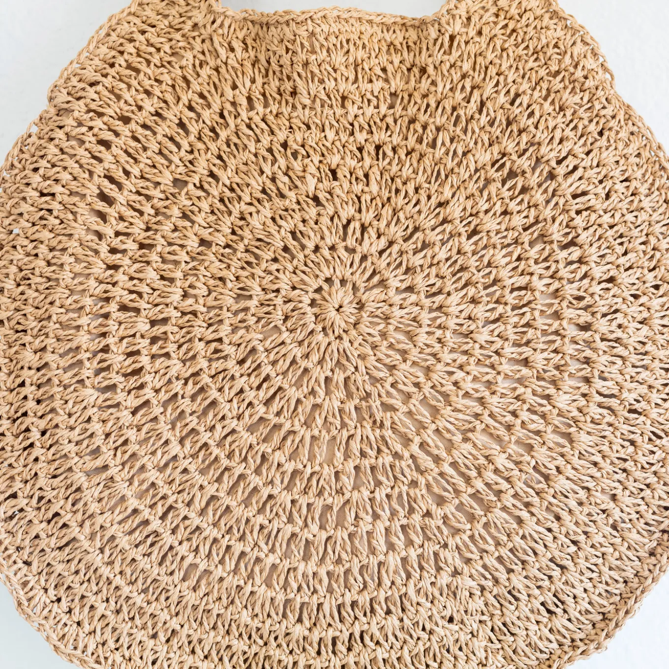 Elena Handbags Round Straw Fashion Tote