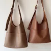 Elena Handbags Simple Leather Tote Bag