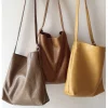 Elena Handbags Simple Leather Tote Bag