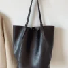 Elena Handbags Simple Leather Tote Bag