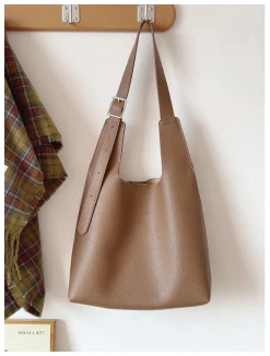 Elena Handbags Simple Leather Tote Bag