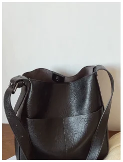 Elena Handbags Simple Leather Tote Bag