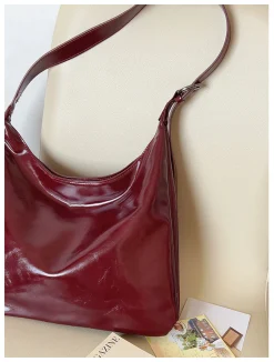 Elena Handbags Simple Leather Tote Bag