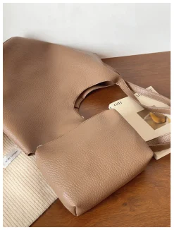 Elena Handbags Simple Leather Tote Bag