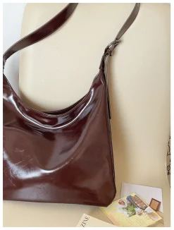 Elena Handbags Simple Leather Tote Bag