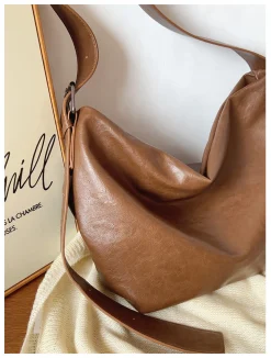 Elena Handbags Simple Leather Crossbody Bag