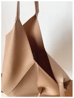 Elena Handbags Simple Leather Tote Bag