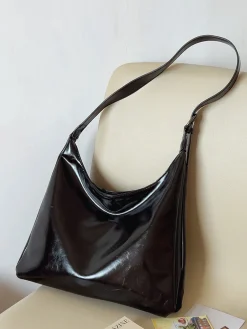Elena Handbags Simple Leather Tote Bag