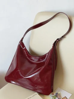 Elena Handbags Simple Leather Tote Bag