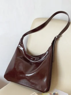 Elena Handbags Simple Leather Tote Bag