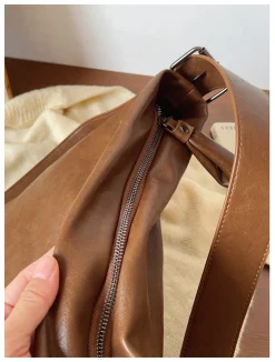 Elena Handbags Simple Leather Crossbody Bag