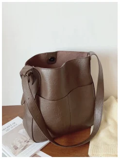 Elena Handbags Simple Leather Tote Bag