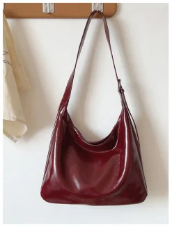 Elena Handbags Simple Leather Tote Bag