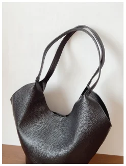 Elena Handbags Simple Leather Tote Bag