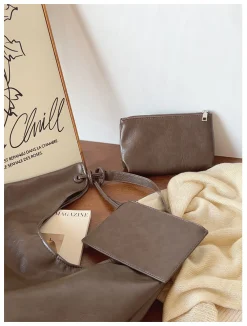 Elena Handbags Simple Leather Tote Bag