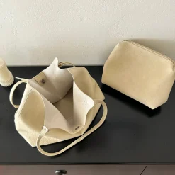 Elena Handbags Simple Leather Tote Bag
