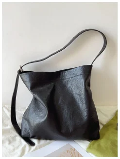 Elena Handbags Simple Leather Tote Bag