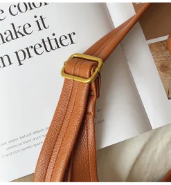 Elena Handbags Simple Leather Tote Bag
