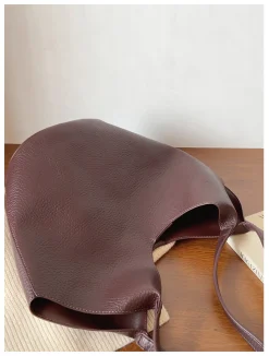 Elena Handbags Simple Leather Tote Bag