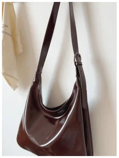 Elena Handbags Simple Leather Tote Bag