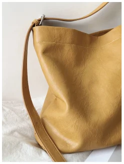 Elena Handbags Simple Leather Tote Bag